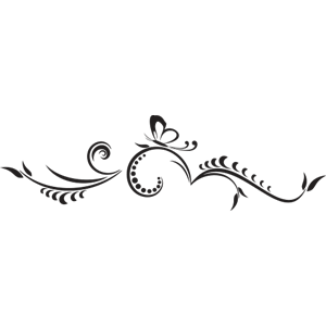 מדבקת קיר | פרפר מעוטר