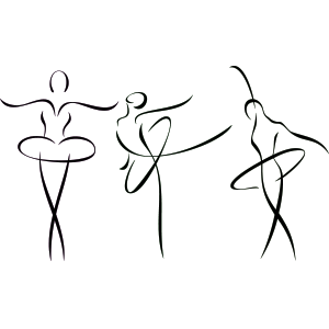 מדבקת בלרינות בשיעור ריקוד