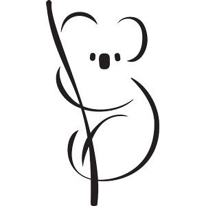 מדבקת קיר | קואלה משורטט