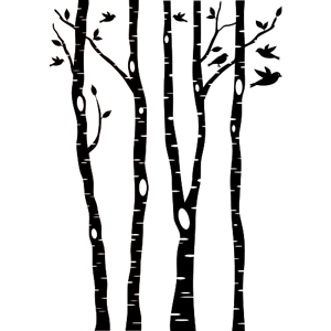 מדבקת קיר | בין העצים