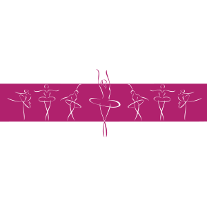 מדבקת קיר בלרינה בשיעור ריקוד