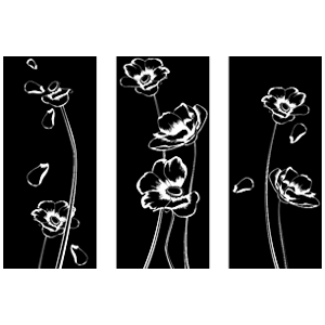 מדבקת קיר | באנרים פרחוניים