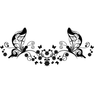 מדבקת קיר | שמחת הפרפרים