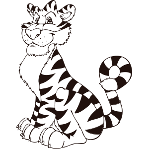 מדבקת קיר | טיגריס מצוייר