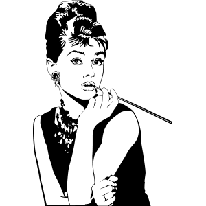 מדבקת קיר אודרי הפבורן