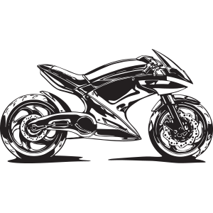 מדבקת קיר אופנוע ספורט