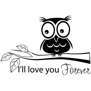 מדבקת ינשוף עם כיתוב מיוחד משלכם