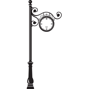 מדבקת קיר | שעון רחוב