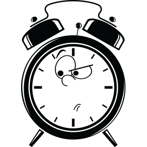 מדבקת קיר | שעון עצבני