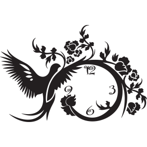 מדבקת שעון קיר ברכת היונה