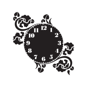 מדבקת קיר | שעון אביבי