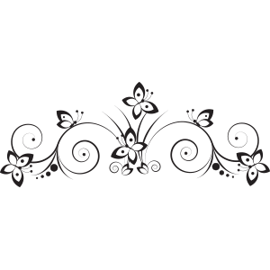 מדבקת קיר | פרפרים מעוטרים