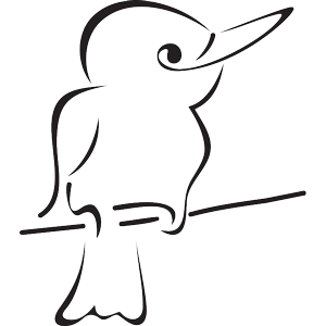 מדבקת קיר | ציפור מאויירת