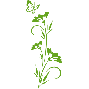 מדבקת קיר | פרח עדין