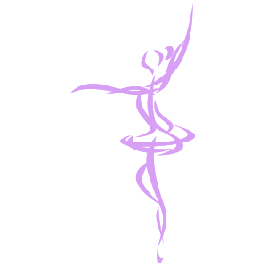 מדבקת בלרינה בתנועה