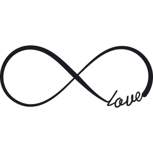 מדבקת קיר צורנית love