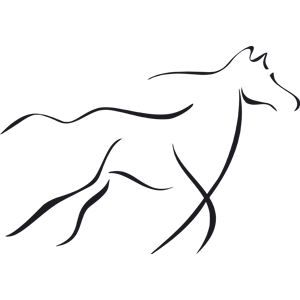 מדבקת קיר | סוס בקווים