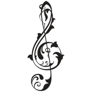 מדבקת קיר | מפתח סול פורח