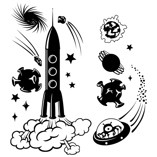 מדבקת החלל החיצון