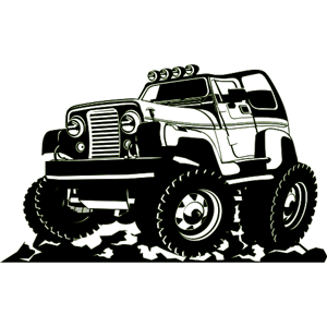 מדבקת קיר ג׳יפ 4x4