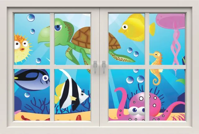 מדבקת חלון 3D | מכבי חיפה נגד מכבי ת"א