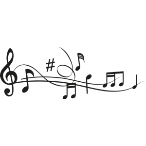 מדבקת קיר | תווים מעוצבים