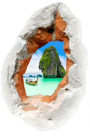 מדבקת חלון 3D | משפחת פילים