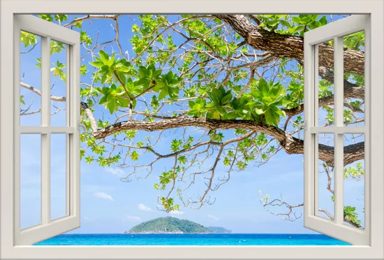 מדבקת חלון 3D | משחק ברצלונה נגד מדריד