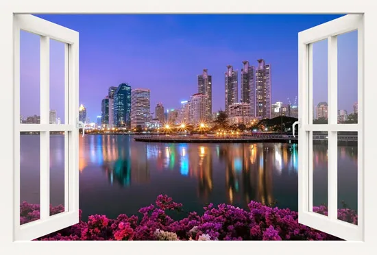 מדבקת חלון 3D | מכבי חיפה נגד מכבי ת"א