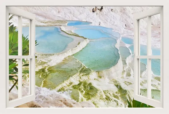 מדבקת חלון 3D | אגמי מי מלח