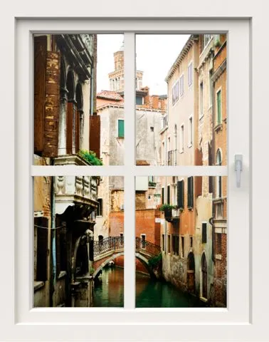 מדבקת קיר | חלון לונציה