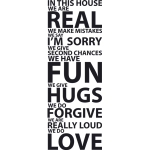 מדבקת קיר | חוקי הבית