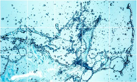 מדבקת רצפה | טיפות מים
