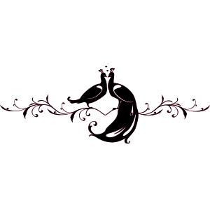 royal peacocks wall sticker