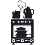 מדבקת קיר תנור מעוצב