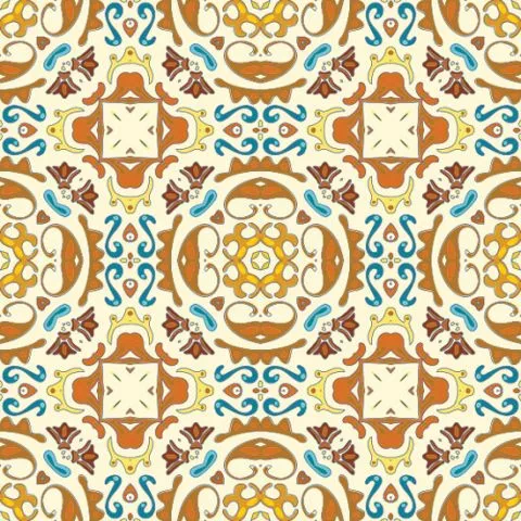 מדבקות אריחים סלסולים צבעוניים