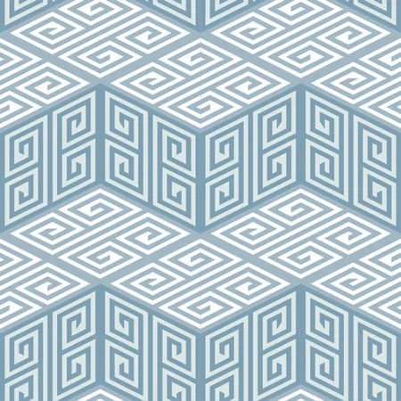 מדבקות אריחים לרצפה | גאומטרי כחול