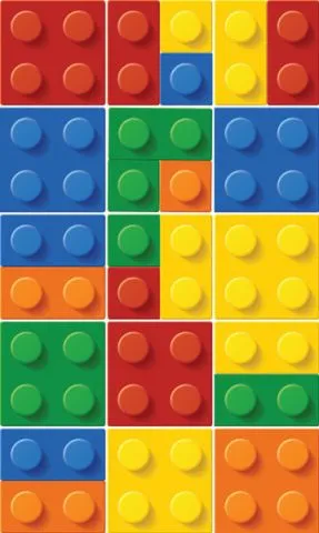 מדבקות  אריחים לרצפה | לגו