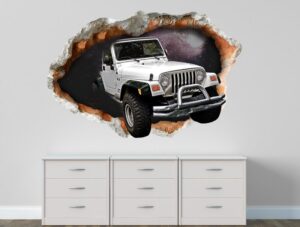 מדבקת קיר לחדרי ילדים | מדבקת קיר | ג'יפ הורס