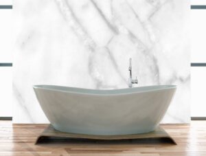 טפט למקלחת | טפט מדבקה | שיש לבן