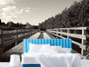 טפט לחדר שינה | טפט מדבקה | נוף הכפר