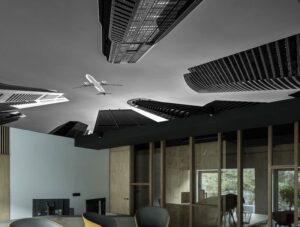 טפט בין גורדי השחקים | טפט לחדר ישיבות | טפט לתקרה