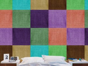 טפט שמיכת טלאים | טפט מדבקה | טפט לחדרי שינה