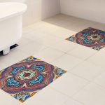 מדבקת קיר סגנון ספרדי | מדבקות אריחים לרצפה | מדבקות קיר למטבח