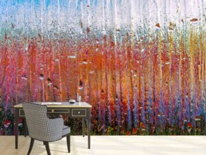 טפט זכוכית רטובה | טפט מדבקה | טפט לחדר עבודה