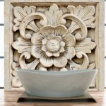 מדבקת קיר אבן מעוטרת | מדבקת קיר | מדבקת קיר למקלחת