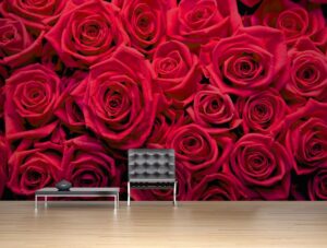 טפט מדבקה | ורדים אדומים