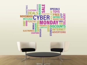 מדבקת קיר לחדר ישיבות | מדבקת קיר | סייבר מנדיי