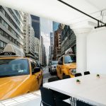 טפט לסלון | טפט מדבקה | מוניות ניו יורק