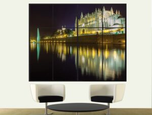 מדבקת קיר תלת מימדית לסלון | מדבקת קיר | חלון לונציה